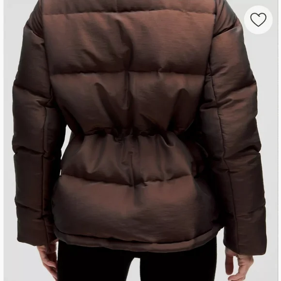 NWT Lululemon Wunder Puff Down Jacket Iridescent Brown Winter Coat Womens Size10 - Picture 10 of 15